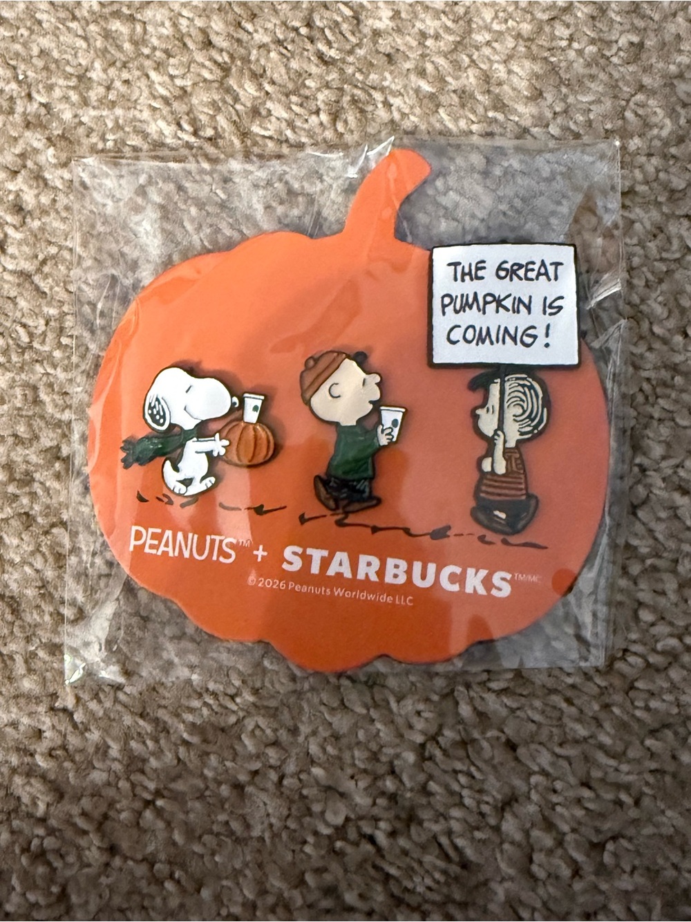 Starbucks x Peanuts Snoopy 2026 Enamel Pin Set Charlie Brown New Sealed